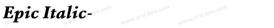 Epic Italic字体转换